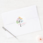 Rond Sticker Mariage moderne Whimsical Four Seasons Tre (Enveloppe)