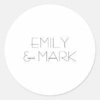 Sticker Mariage monochrome minimaliste moderne EMI