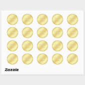 Rond Sticker Mariage Monogramme Or (Feuille)