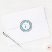 Rond Sticker Mariage monogramme Winter Wonderland (Enveloppe)