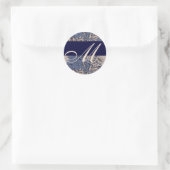 Rond Sticker Mariage Motif Monogram William Morris (Sac)