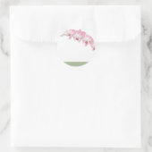 Rond Sticker mariage Orchids Invitation (Sac)