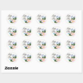 Rond Sticker Mariage personnalisable (Feuille)