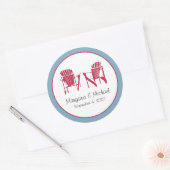 Rond Sticker mariage - Personnalisé (Enveloppe)