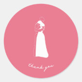 Rond STICKER Mariage PINK HANTE (Devant)