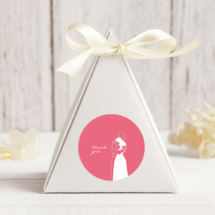 Rond STICKER Mariage PINK HANTE