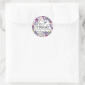 Rond Sticker Mariage Plum Blush Love & Thanks (Sac)