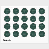 Rond Sticker Mariage pour Berry d'hiver (Feuille)