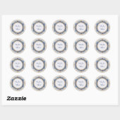 Rond Sticker Mariage pour bijoux Victorian Sapphire (Feuille)
