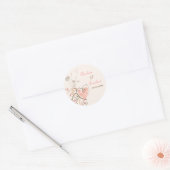 Rond Sticker Mariage pour papillon rose doux (Enveloppe)