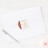 Rond Sticker Mariage Red Double Asiatique (Enveloppe)