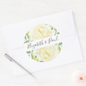 Rond Sticker Mariage rose et olives (Enveloppe)