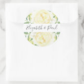 Rond Sticker Mariage rose et olives (Sac)