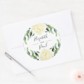Rond Sticker Mariage rose et olives (Enveloppe)