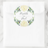Rond Sticker Mariage rose et olives (Sac)