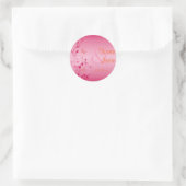 Rond Sticker Mariage rose et orange (Sac)