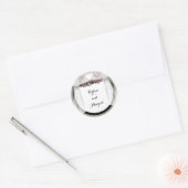 Rond Sticker Mariage rose et vert poussiéreux (Enveloppe)