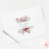 Rond Sticker Mariage rose flou (Enveloppe)