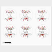 Rond Sticker Mariage rose flou (Feuille)