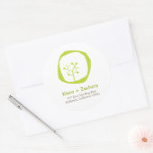 Rond Sticker Mariage Rustic Forest Tree (Enveloppe)