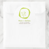 Rond Sticker Mariage Rustic Forest Tree (Sac)