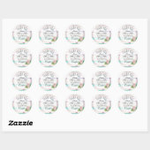 Rond Sticker Mariage Rustique Merci Floral (Feuille)