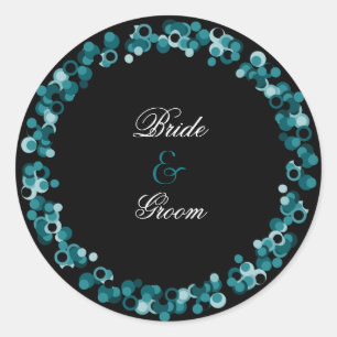 Rond Sticker Mariage séquencé :: Turquoise