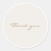 Rond Sticker Mariage simple Neutre Élégant (Devant)