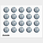 Rond Sticker Mariage Starry Moonlight (Feuille)
