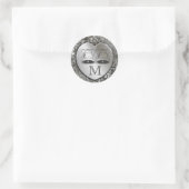 Rond Sticker mariage Sur Séquins Coeur (Sac)