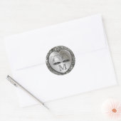 Rond Sticker mariage Sur Séquins Coeur (Enveloppe)