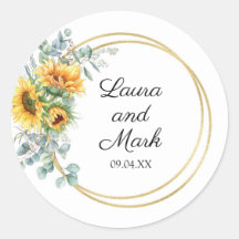 Sticker Mariage tournesol