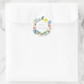 Rond Sticker Mariage Tropical Floral Island (Sac)