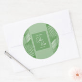Rond Sticker Mariage vert tropical (Enveloppe)