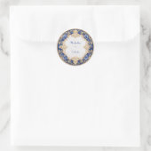 Rond Sticker Mariage Victorian Blue & Gold (Sac)