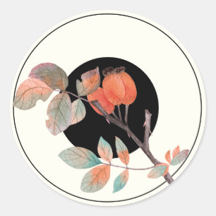 Rond Sticker Mariage vintage Lace Et Perles