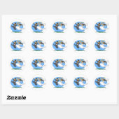 Rond Sticker Mariage Whoo Hoo (Feuille)