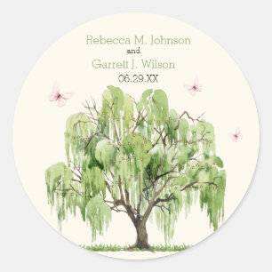 Rond Sticker Mariage Williow en pleurs