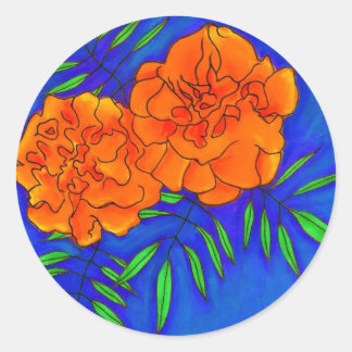 Rond Sticker Marigolds