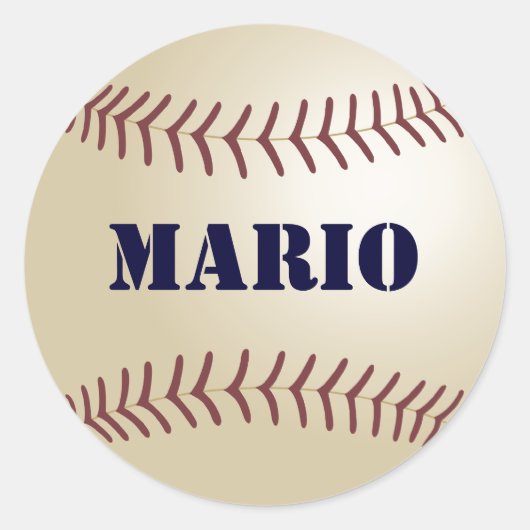 Rond Sticker Mario Baseball / Sceau (Devant)