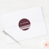 Rond Sticker Maroon et Blancs (Enveloppe)