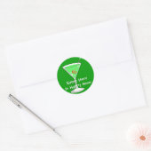 Rond Sticker Martini Vert (Enveloppe)