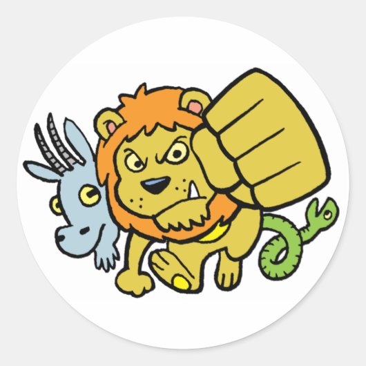 Rond Sticker Mascot Super Punch (Devant)