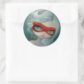 Rond Sticker "Masque rouge" (Sac)