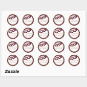 Rond Sticker Masquerade Carnaval Merci Favoriser Étique (Feuille)
