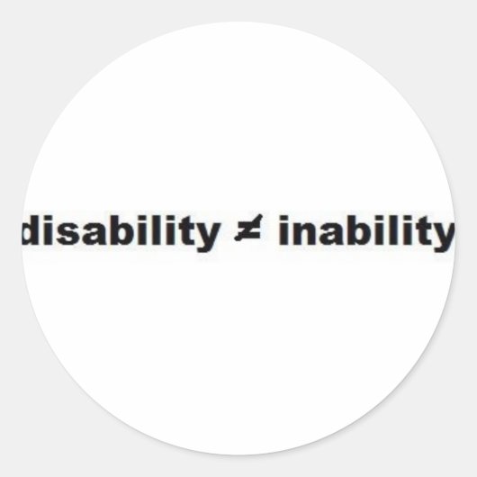 Rond Sticker mathématique pour handicap (Devant)