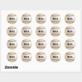 Rond Sticker Max Baseball / Sceau (Feuille)