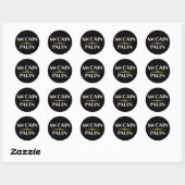 Rond Sticker Mccain Palin (Feuille)