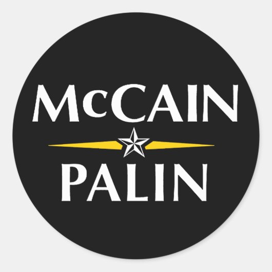 Rond Sticker Mccain Palin (Devant)