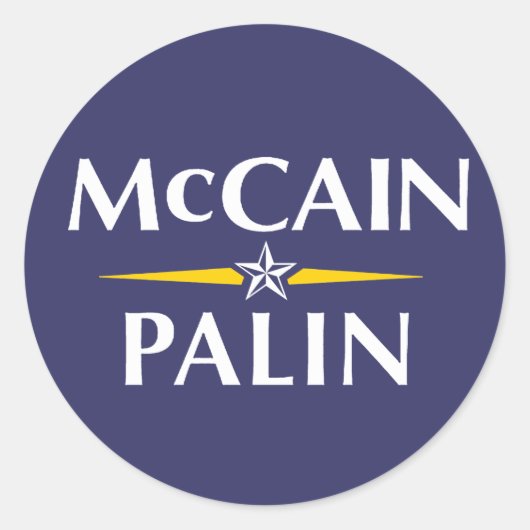 Rond Sticker McCain/Palin (Devant)